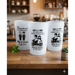 Gelas Kopi UT08 Doff Frosting Sablon