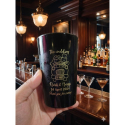 Gelas Kopi UT08 Hitam Putih | Supplier Gelas & Jual Gelas Murah | Pusat Gelas Surabaya