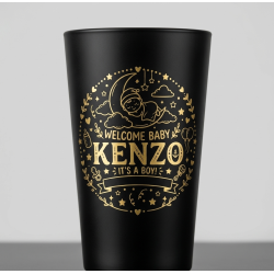 Gelas 212N Exclusive - Hitam Sablon Gold | Jual Gelas Murah, Jasa Sablon Gelas Surabaya - Pusat Gelas Surabaya