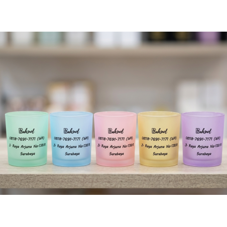 Gelas Sloki LU03 Doff/Frosting Warna Incl. Sablon